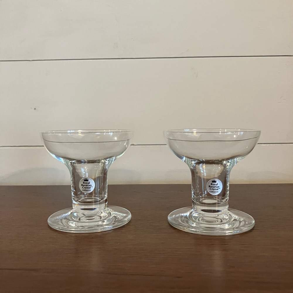 Vintage Romantic German Bavarian Crystal Candle Holders Never used!